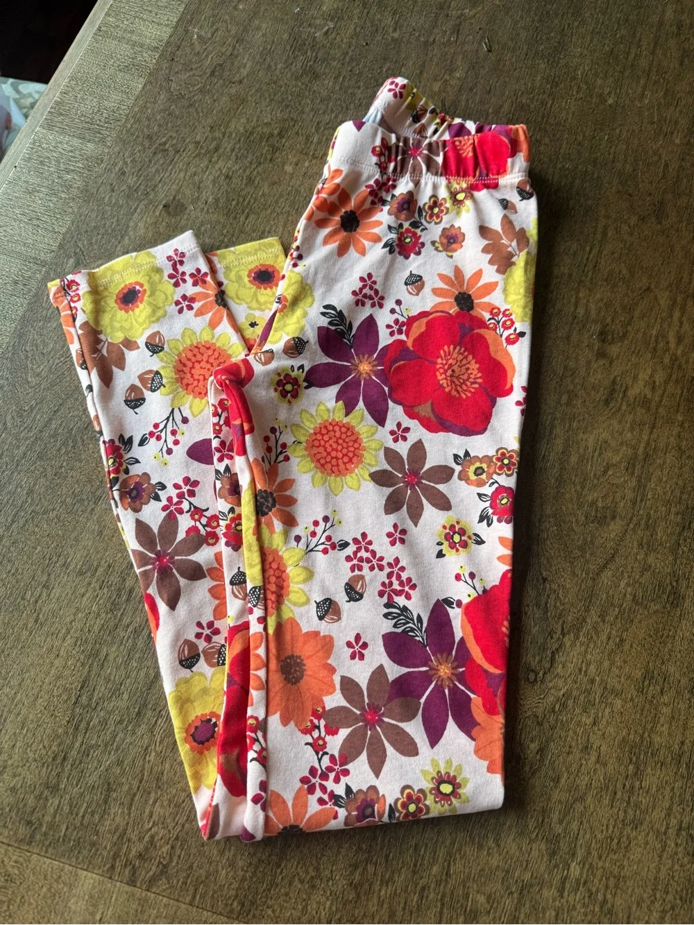 Gymboree Floral Stretch Pajama Pants - Pink, Red, Orange & Yellow